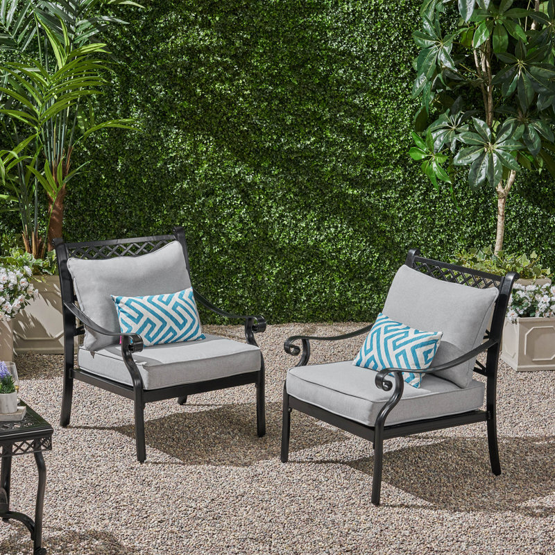 Alcott Hill Sykes Outdoor Patio Chair With Cushions Wayfair
