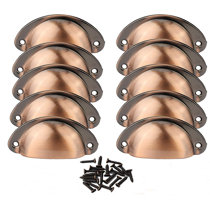 Set of 10 Williamsburg Dark Antique Copper Pull 3-1/2 in Set of 10 Williamsburg Dark Antique Copper Pull 3-1/2 in