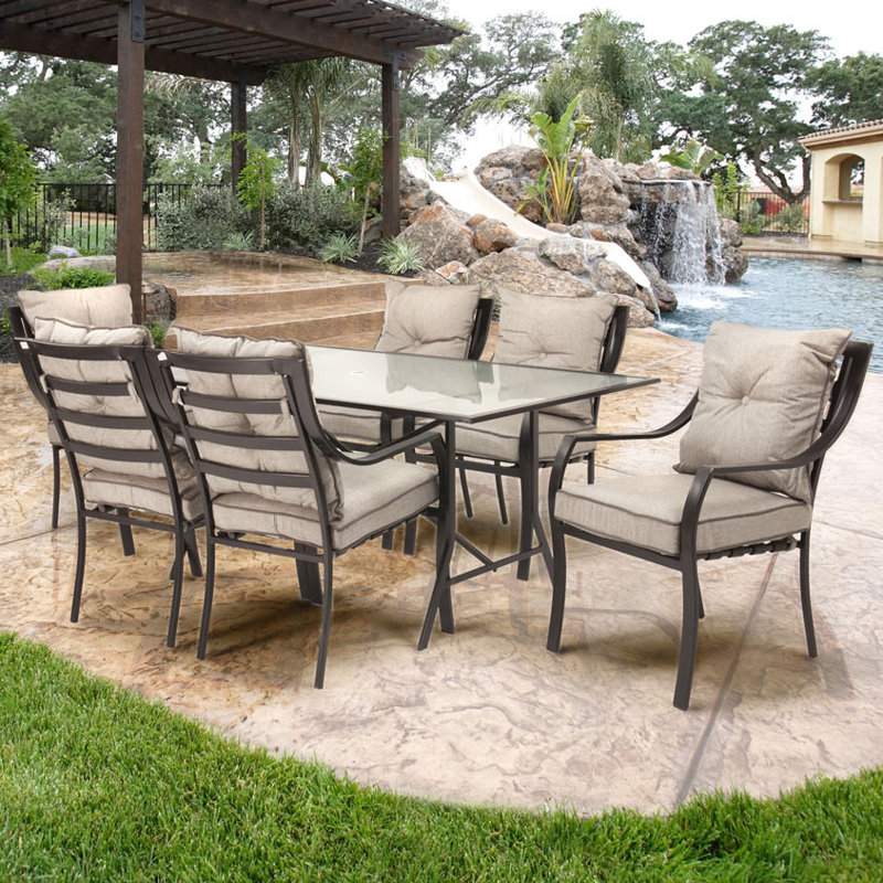 Sweetman 7 Piece Outdoor Dining Set with Cushion