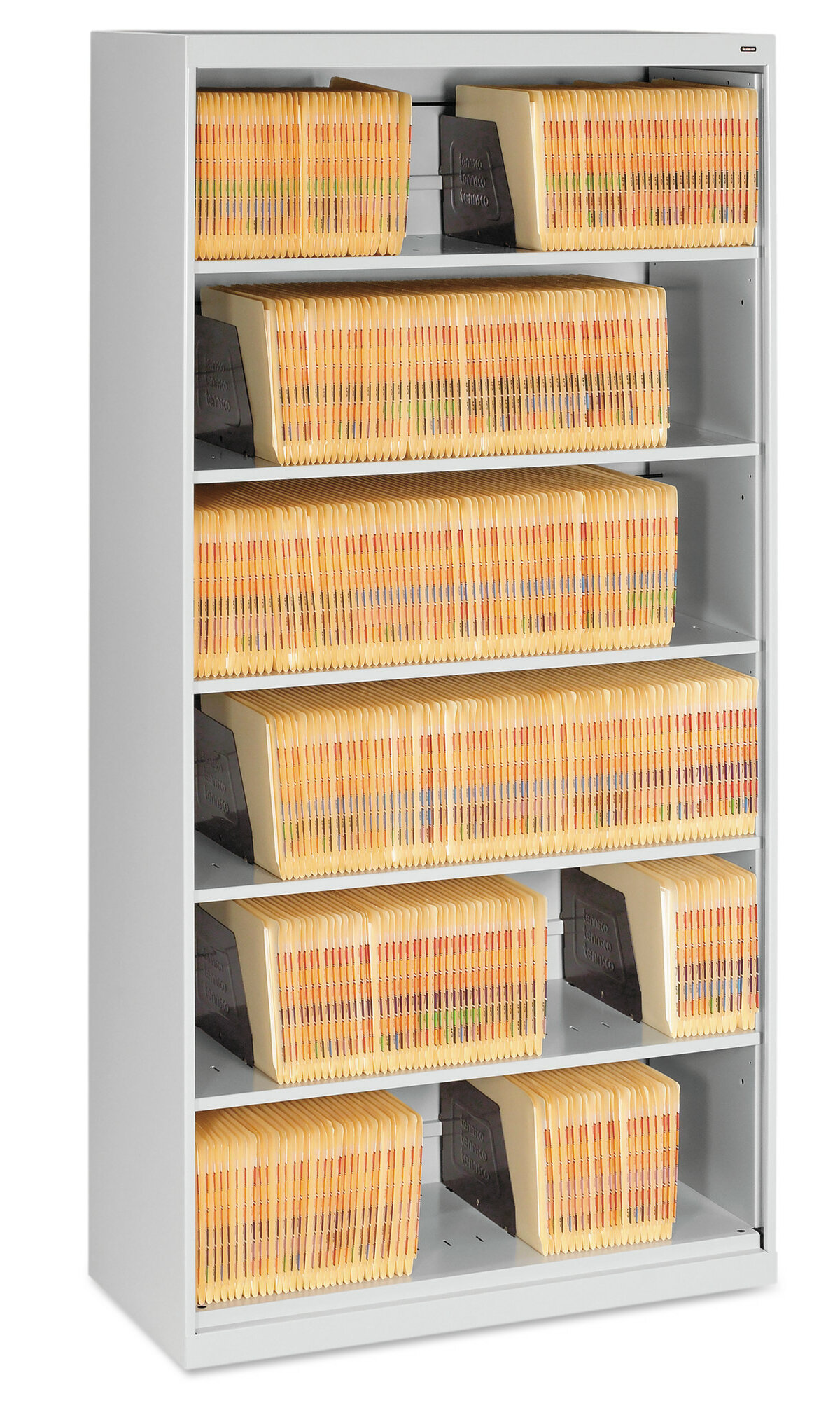 Tennsco Open Fixed 6 Shelf Lateral File 36 X 16 1 2 X 75 1 4