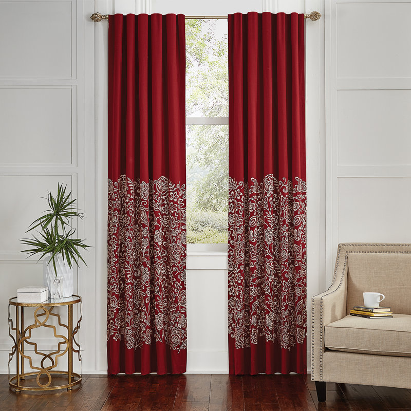 Croscill Adriel Floral Blackout Rod Pocket Curtain Panels Wayfair