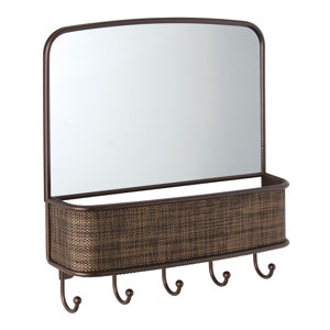 Twillo Wall Mounted Mirror Mail Center and Key Hook
