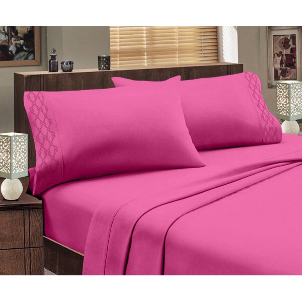 1200 Count Egyptian Cotton Extra Deep Pocket Pink Solid Bed Sheet Set 