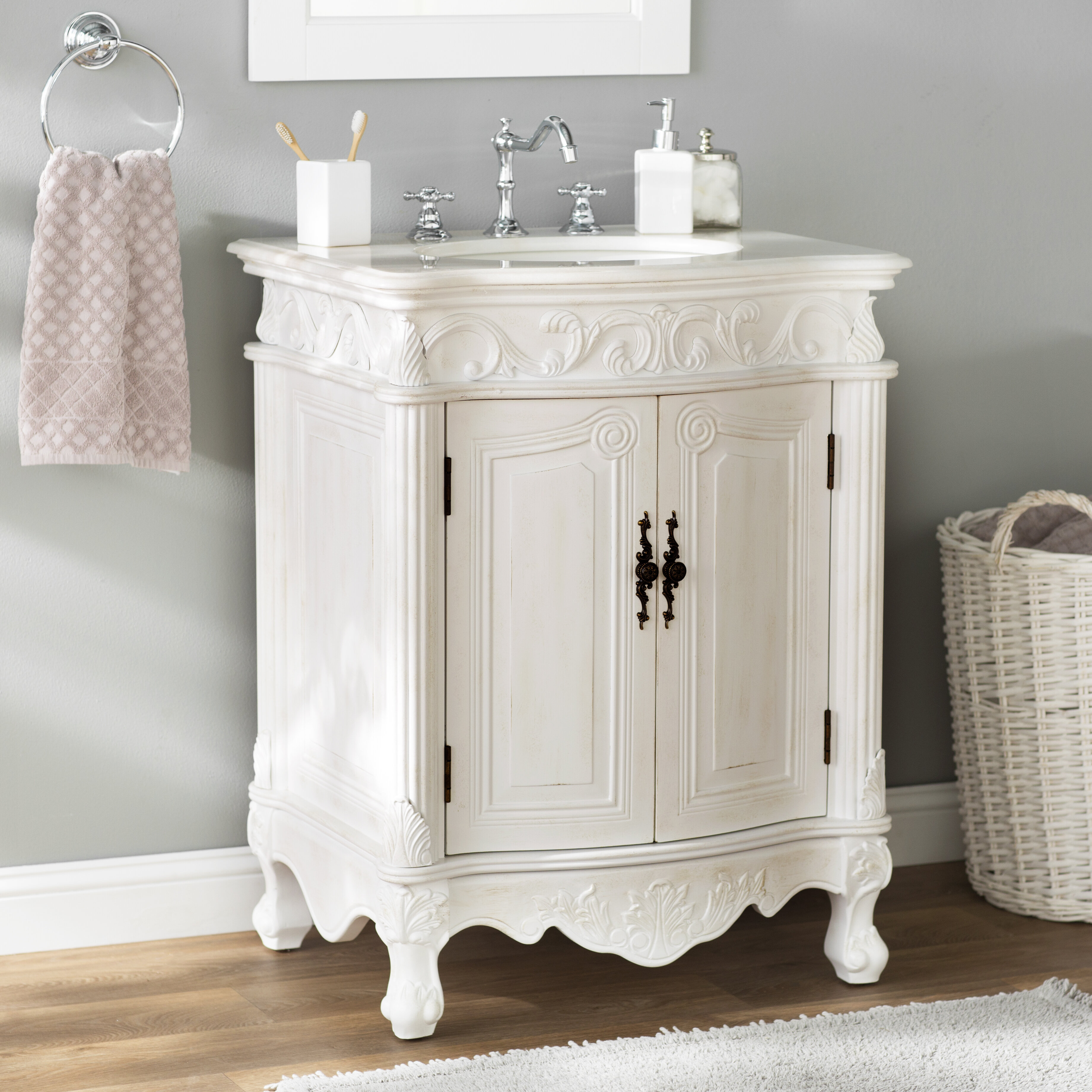 French Country White Bathroom Vanities Youll Love In 2021 Wayfair