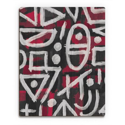 'Underground Symbols' Print of Painting on Wood Click Wall Art Size: 20