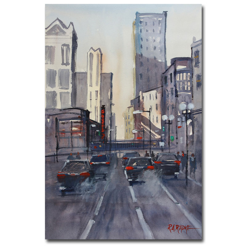 Trademark Art Theatre District Chicago By Ryan Radke Painting