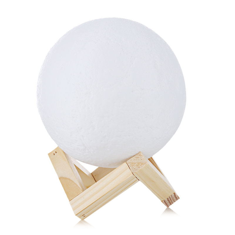 Langria Rechargeable 3d Print Moon Lamp Touch Switch Night Light