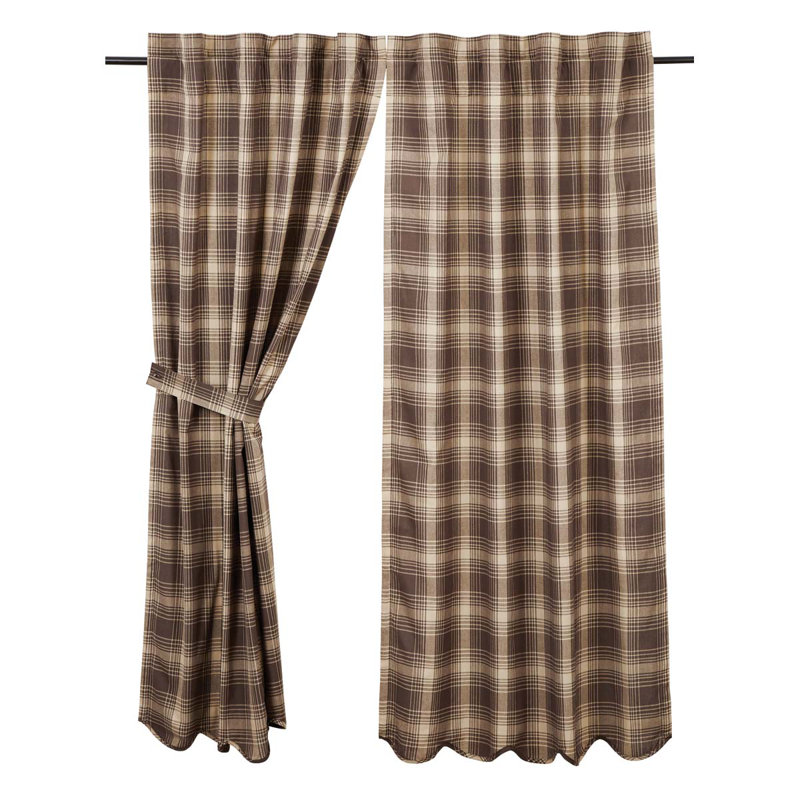Loon Peak 100 Cotton Plaid Blackout Rod Pocket Curtain Panels Reviews Wayfair