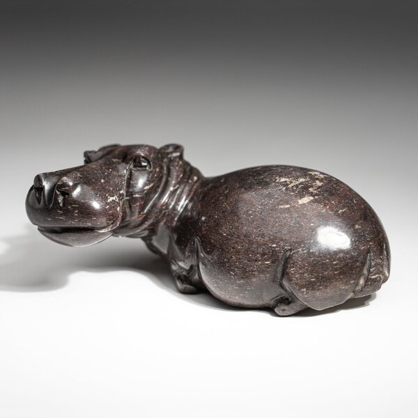 Astro Gallery of Gems Genuine Polished Serpentine Shona Hippo Carving ...