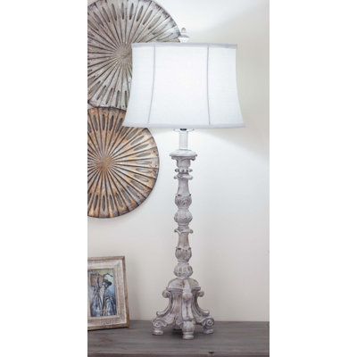 Polystone 36 Table Lamp Cole  Grey