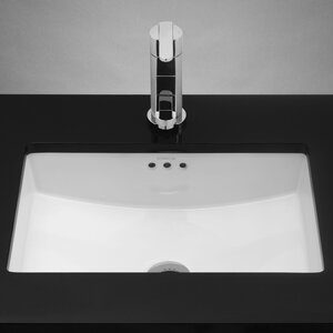 Essence Ceramic Rectangular Undermount Bathroom Sink with Overflow