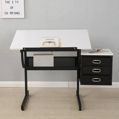 Office Drafting Table Art Drawing Adjustable Craft Work Station 