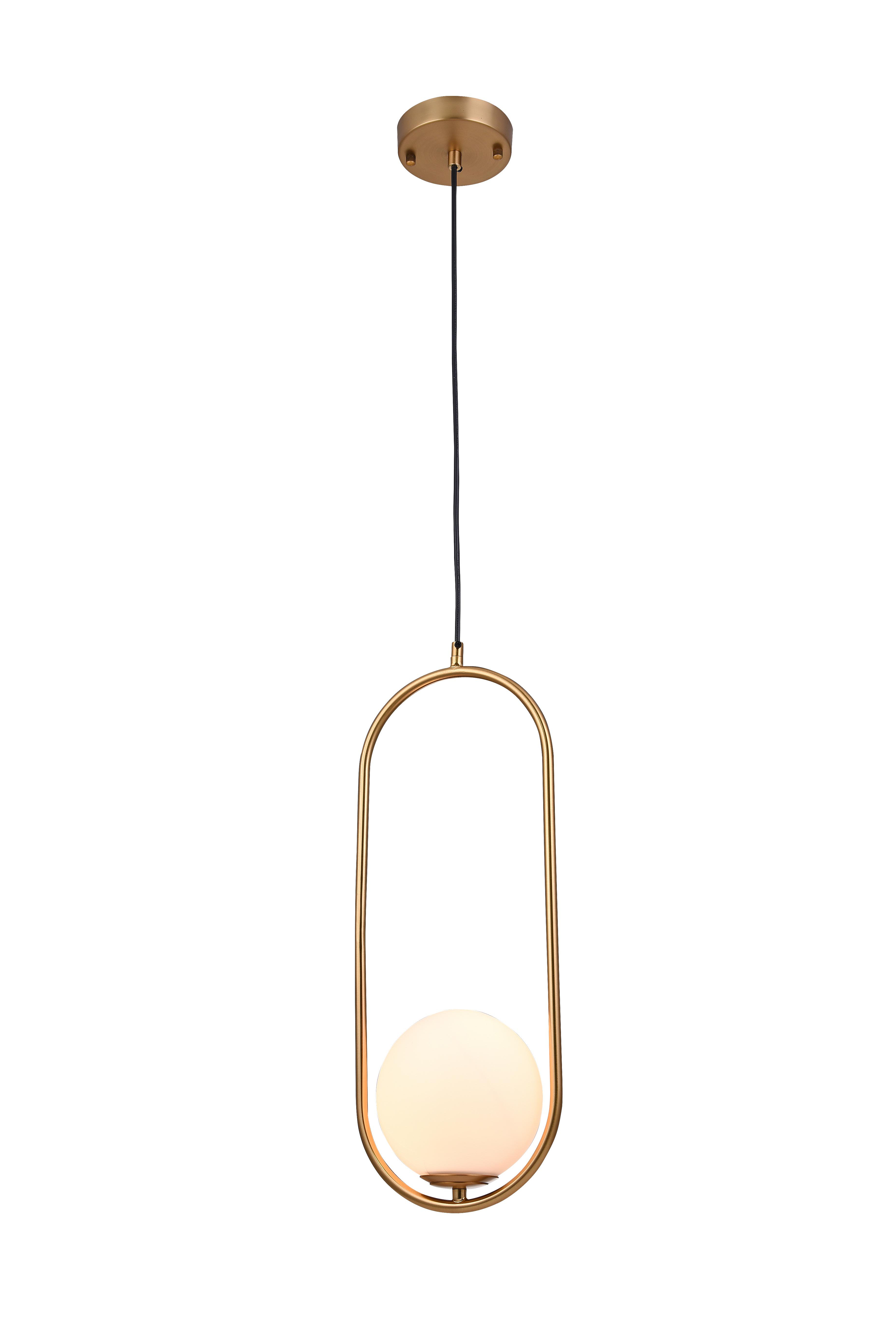 Bethel International 1 Light Single Geometric Pendant Reviews Wayfair