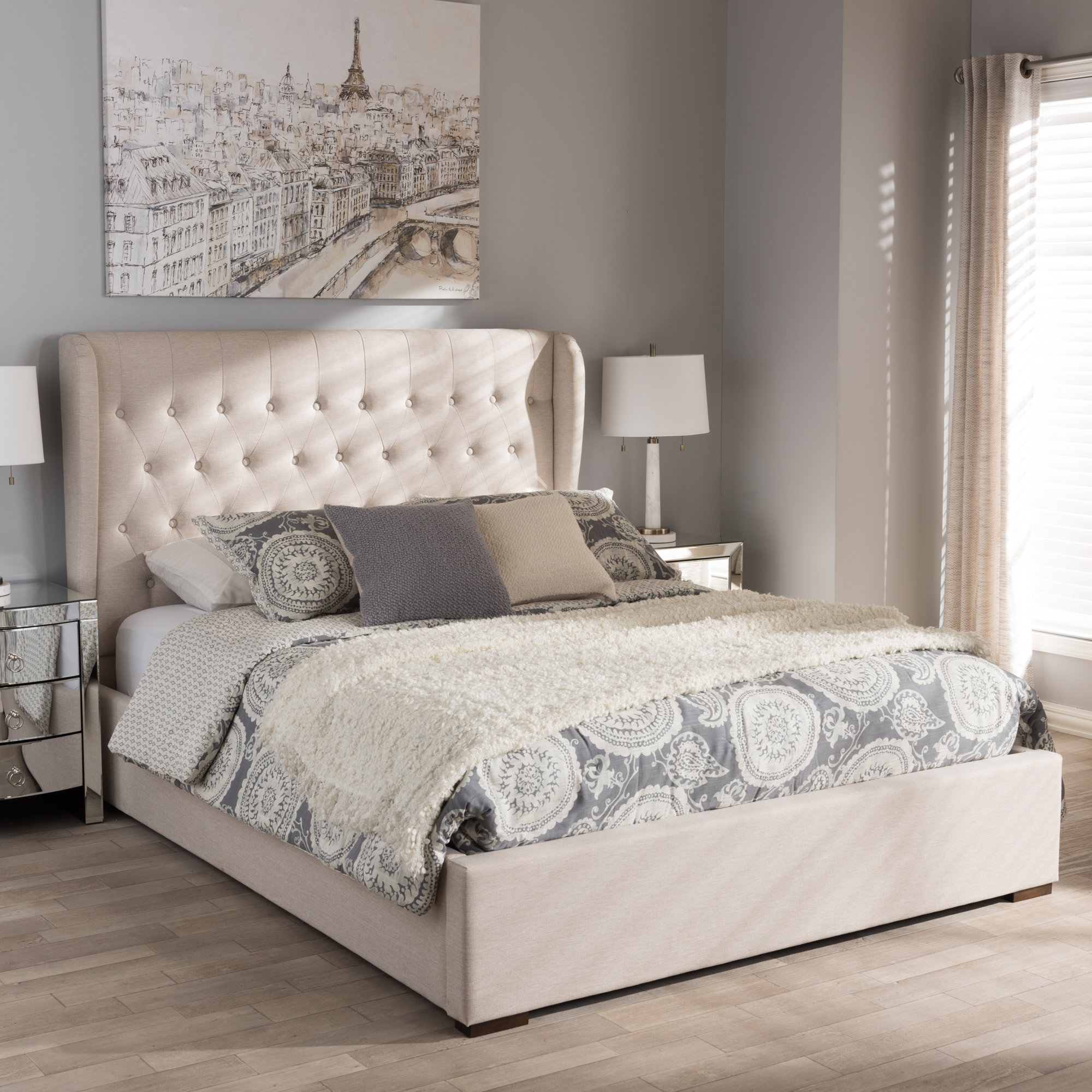 Birch Lane Sedgwick Queen Contemporary Wood Upholstered Storage Birch Lane Sedgwick Queen Contemporary Wood Upholstered Storage Platform Bed Reviews Wayfair