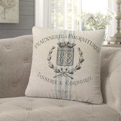 Lark Manor Matthias Vintage Grainsack Throw Pillow Size: 18" H x 18" W x 8" D