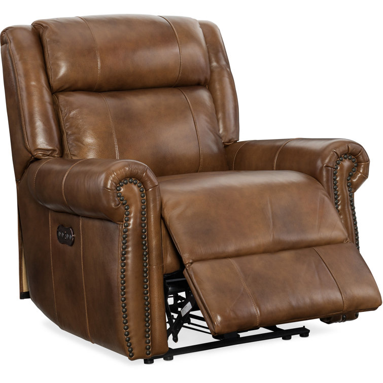 Hooker Furniture Esme 38.5'' Wide Genuine Leather Power Standard Recliner & Reviews Wayfair