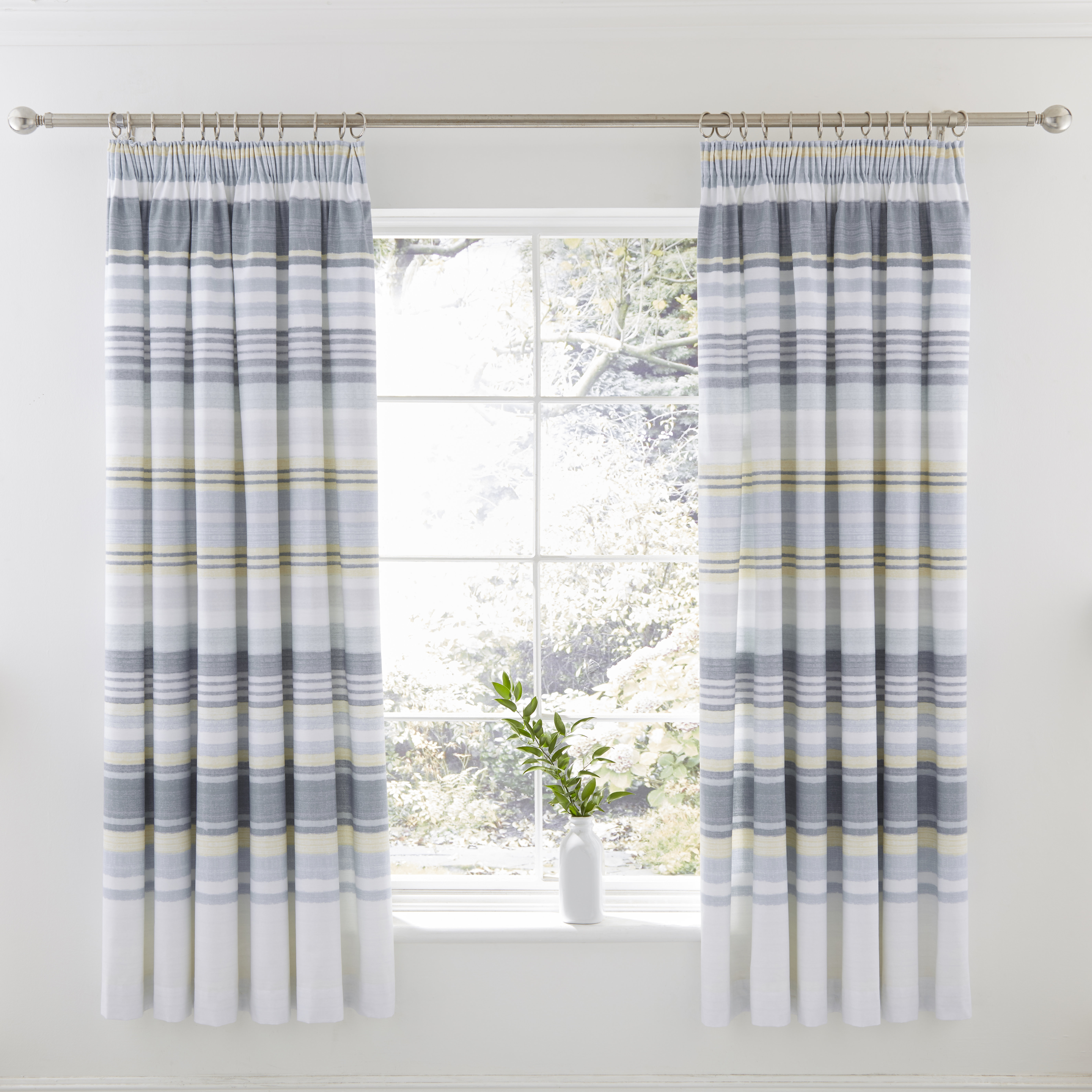 Brambly Cottage Velazquez Pencil Pleat Semi Sheer Curtains
