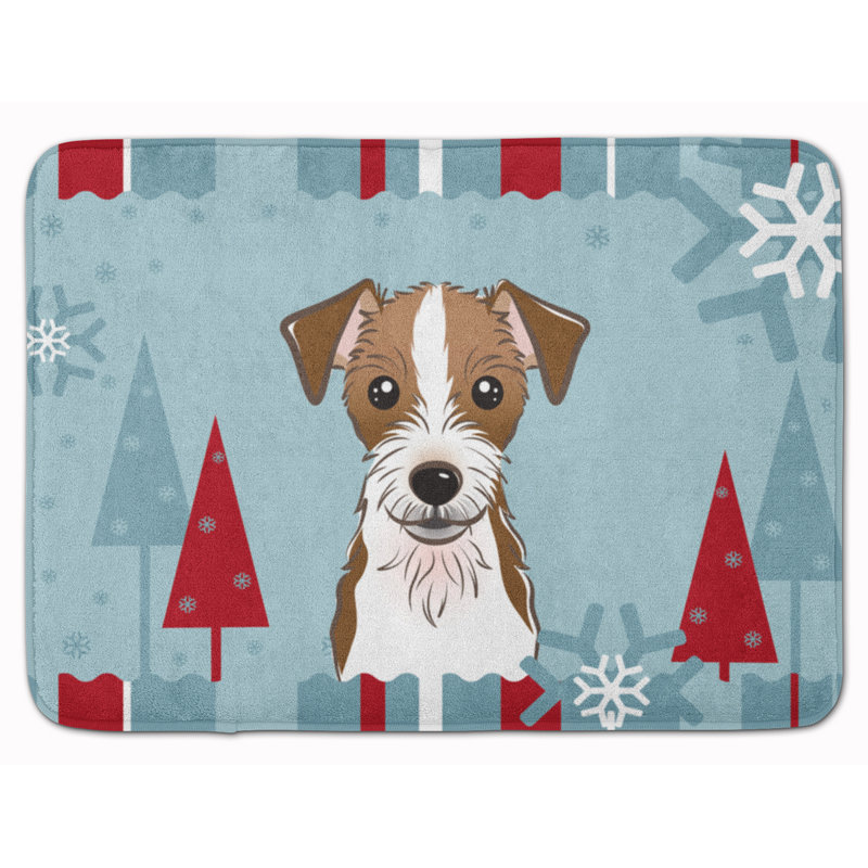 East Urban Home Winter Holiday Jack Russell Terrier Memory Foam