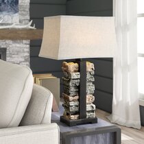 stacked stone lamp