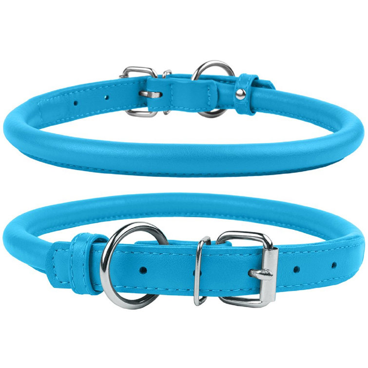 rolled leather cat collar