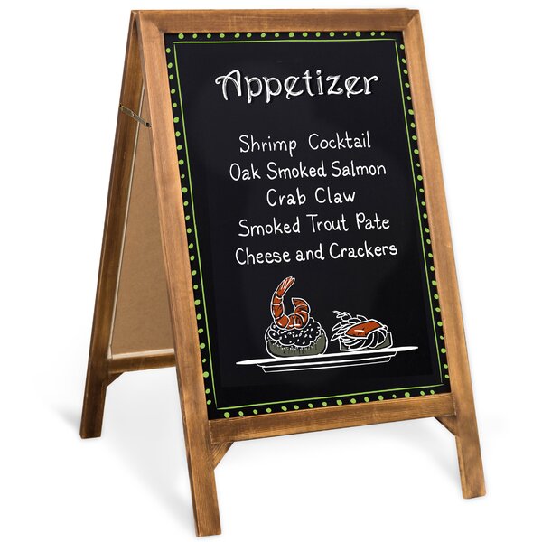 Loon Peak® Wood Free Standing Chalkboard | Wayfair