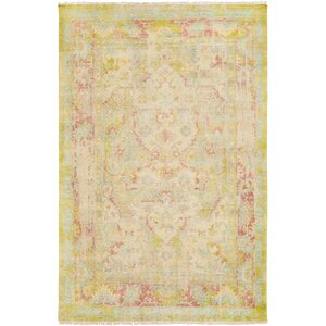 Makenna Hand-Knotted Lime/Aqua Area Rug