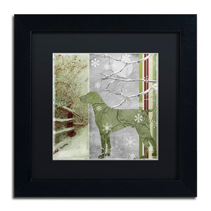 'Country Xmas Dog' Framed Graphic Art