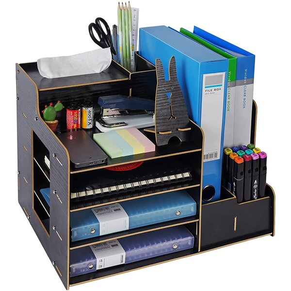 2pcs Durable Fashionable Exquisite Desktop Storage Organizer Box for Office