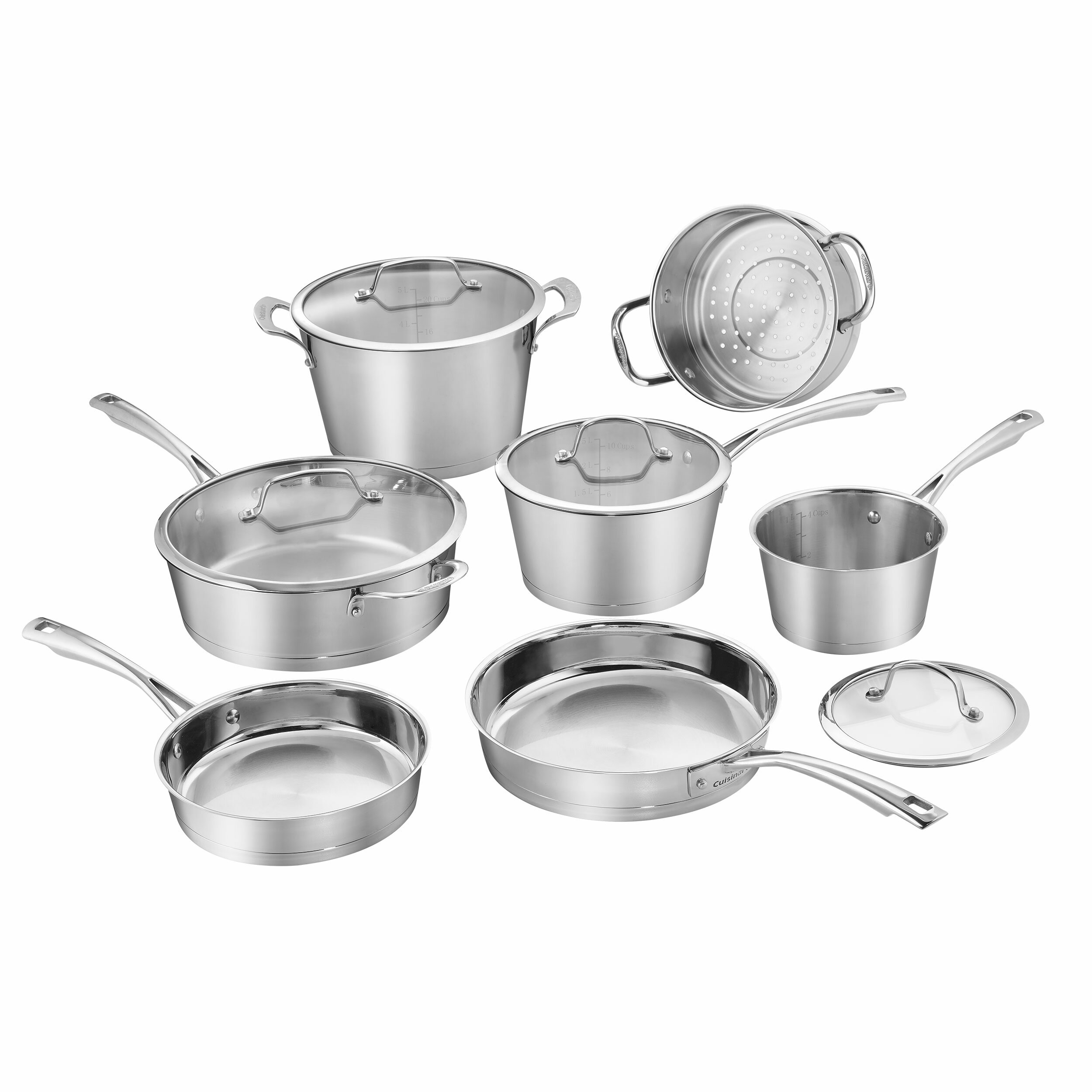 Dishwasher Cuisinart 11-Piece Stainless Steel Cookware Set Induction Oven Safe 