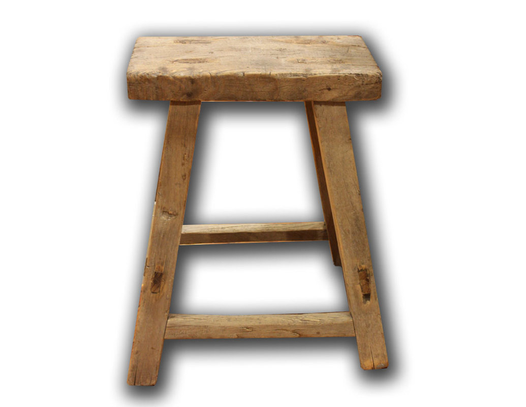 Elm Accent Stool #elm #stool #rusticdecor