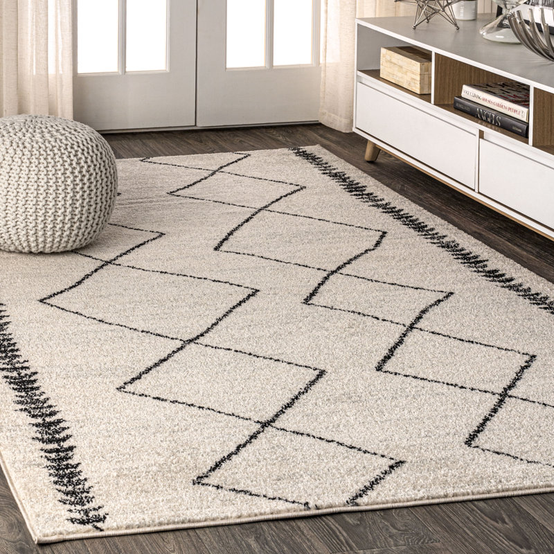 Union Rustic Bradt Power Loom Cream Rug Reviews Wayfair