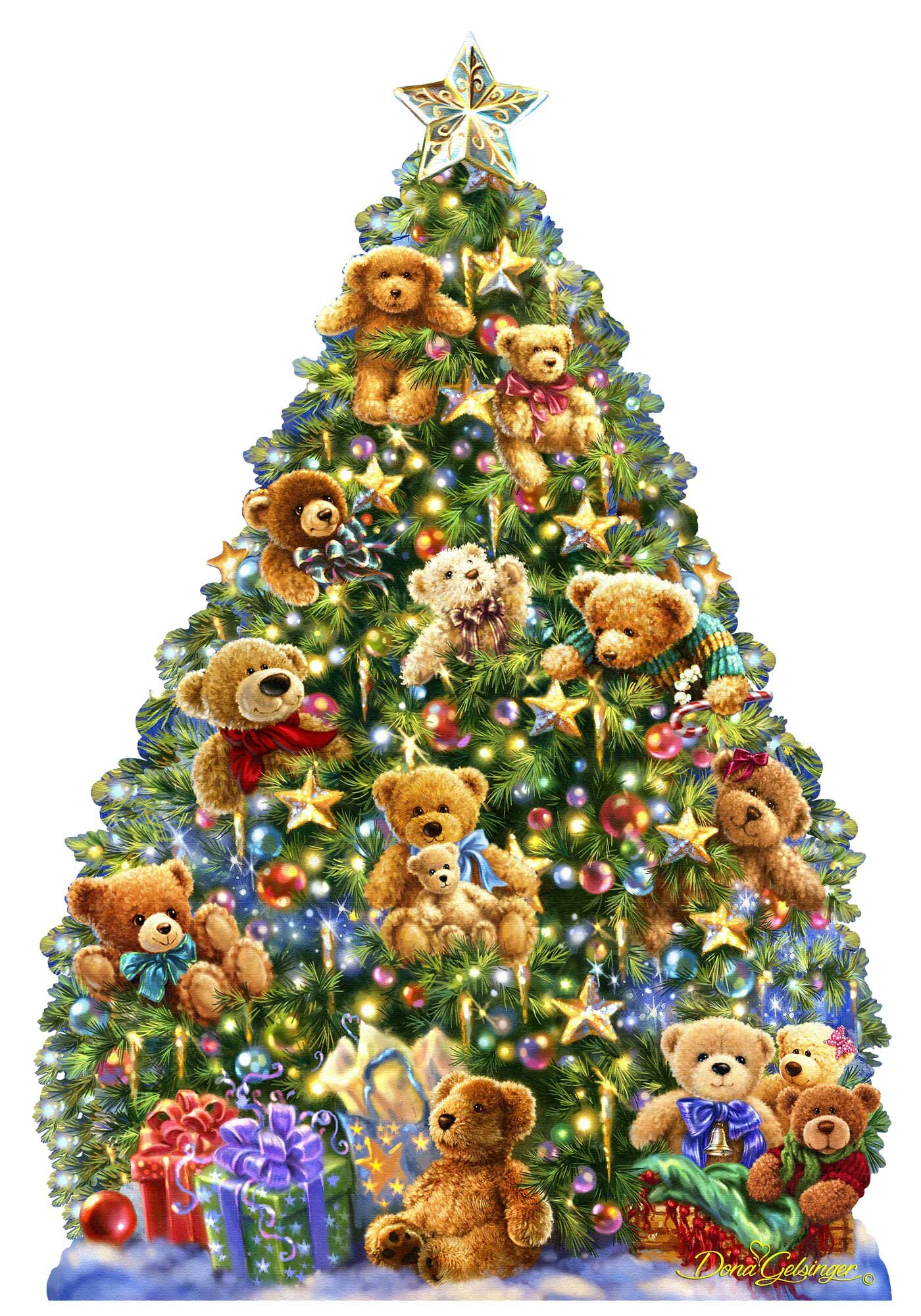 teddy bear christmas ornaments