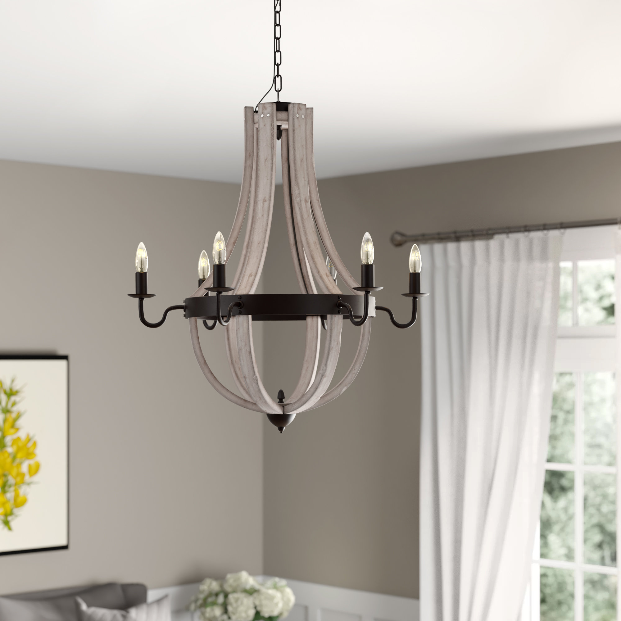 Rollins 3 Light Black Chandelier Rollins 3 Light Black Chandelier