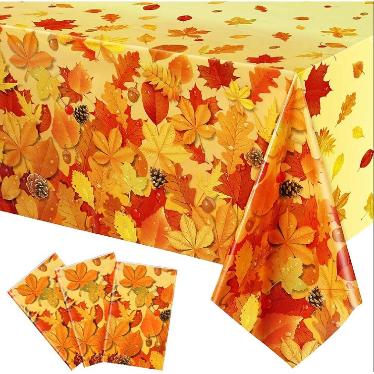 Harvest Yellow 2 Plastic Rectangular Tablecloths 54X 108 Table Cover