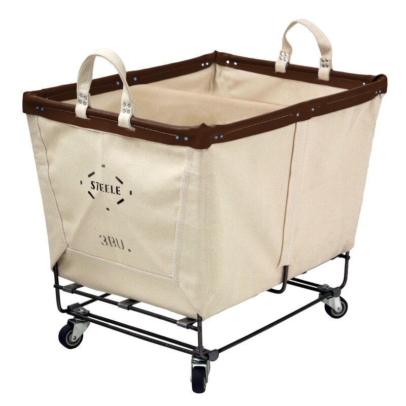 Steele Canvas Rolling Laundry Cart with Divider | Wayfair
