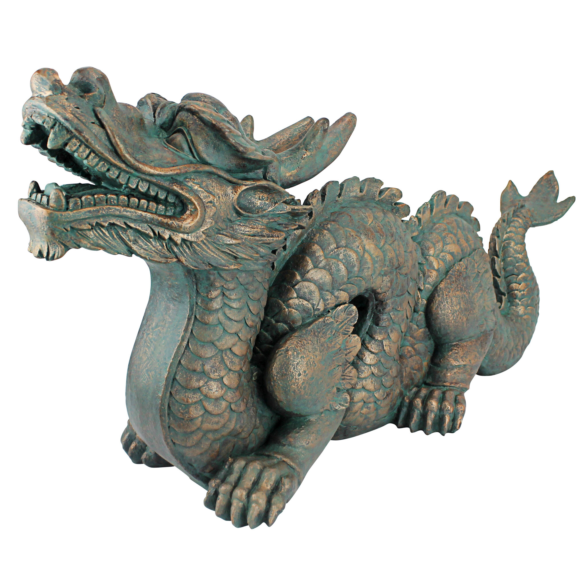 Download Design Toscano Asian Dragon Of The Great Wall Large Statue Reviews Wayfair