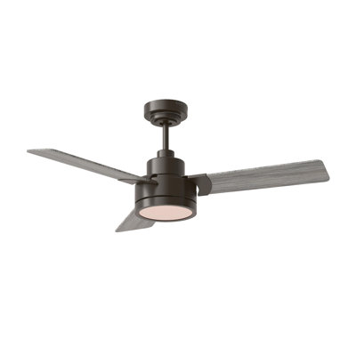 44" Ebie 3 - Blade LED Standard Ceiling Fan with Fan Control Parts and Light Kit Included
