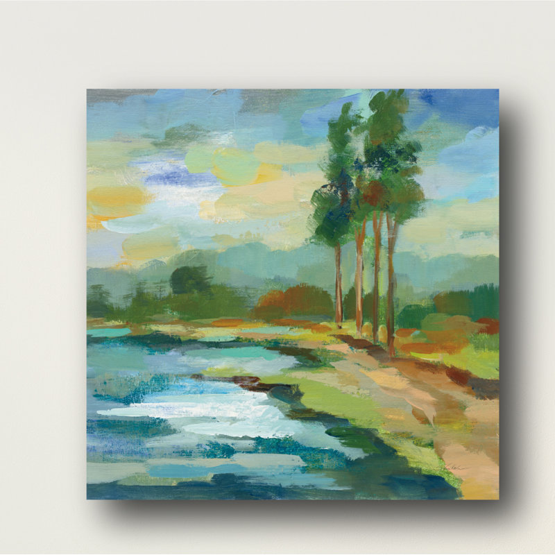 Winston Porter Early Spring Landscape Ii Wrapped Canvas Acrylic