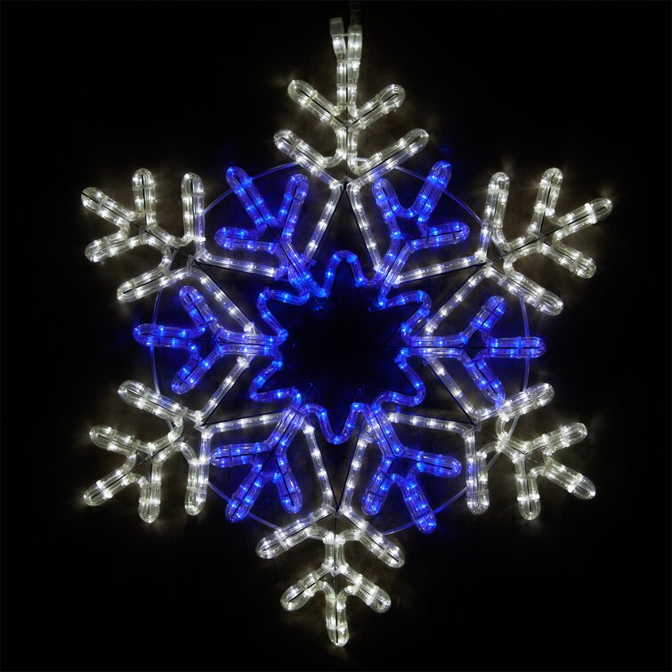 Welcome Snowflake Sign LED Light Outdoor Safe 48" 