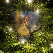 Details about   Disney Parks Christmas Holiday Ornament Beauty & the Beast Dancing Belle & Beast 