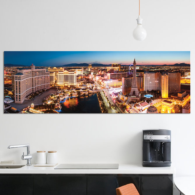 East Urban Home The Las Vegas Strip At Sunrise Las Vegas Nevada Usa Photographic Print On Wrapped Canvas Wayfair