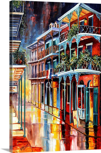 Canvas On Demand Sparkling French Quarter By Diane Millsap