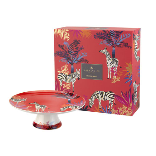 Sara Miller - Tahiti Collection Footed Cake Plate - Zebra