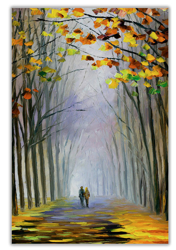 East Urban Home Walk In The Park Painting Print On Wrapped Canvas