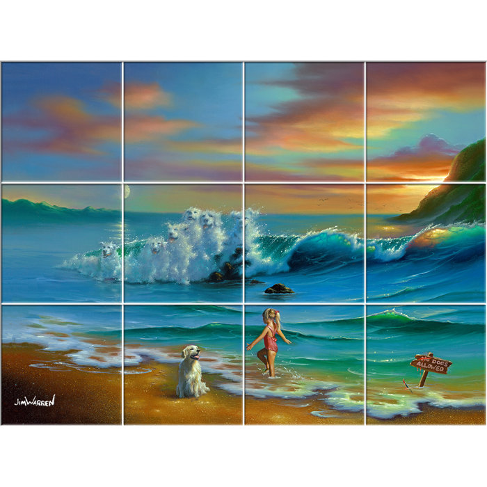 Winston Porter Dogs Allowed Oil Painting Print Multi Piece Image