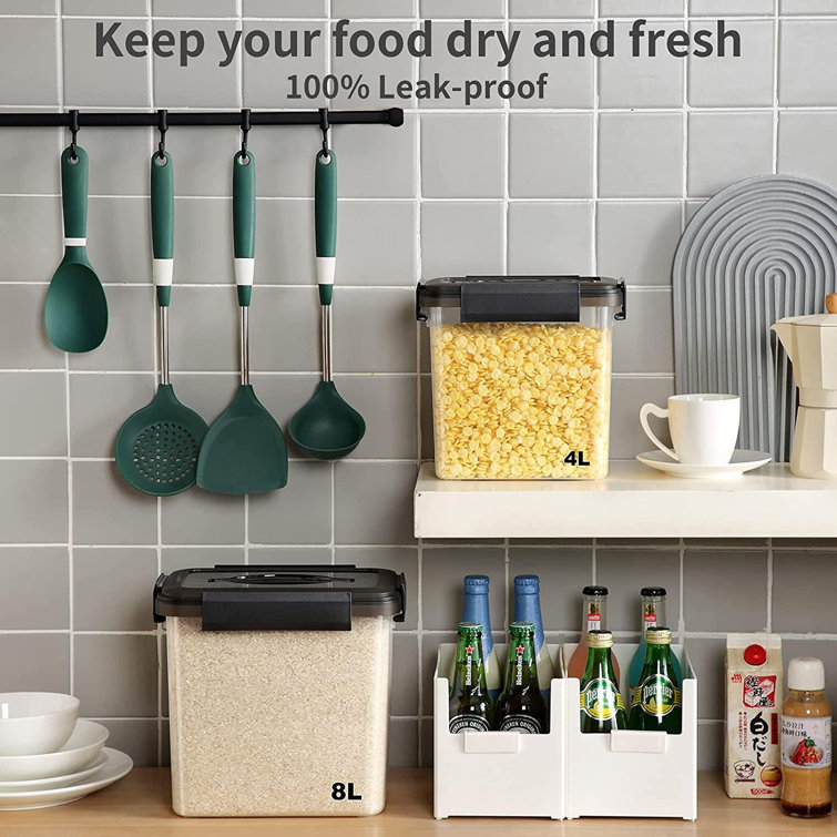 Lattice Routh Dog Food Storage Container 2 Pack Airtight Pet Cat Food Storage Containers With Measuring Cup Portable Carrying Handle Container For Dog Treats Dog Cat Dry Food Bin Kitchen Container 8l 4l Wayfair