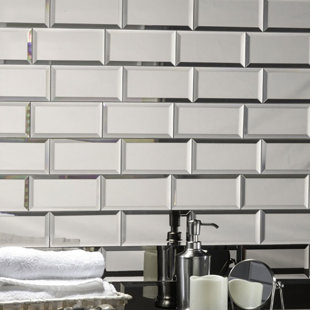 L And Stick Backsplash Tile You Ll Love Echo 3 X 6 Mirror Gl L Stick Subway Tile In Silver