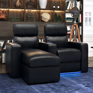 Modern Leather Home Theater Loveseat (..