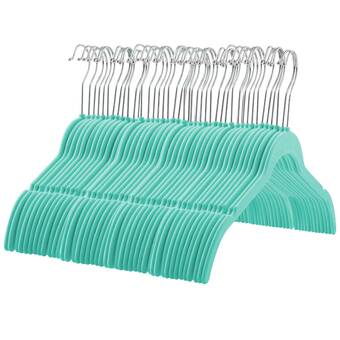 Black BriaUSA Velvet Shirt /& Dress Hangers Notched Shoulder Prevents Slipping Steel Chrome Swivel Hooks Set of 10 VBLKS10