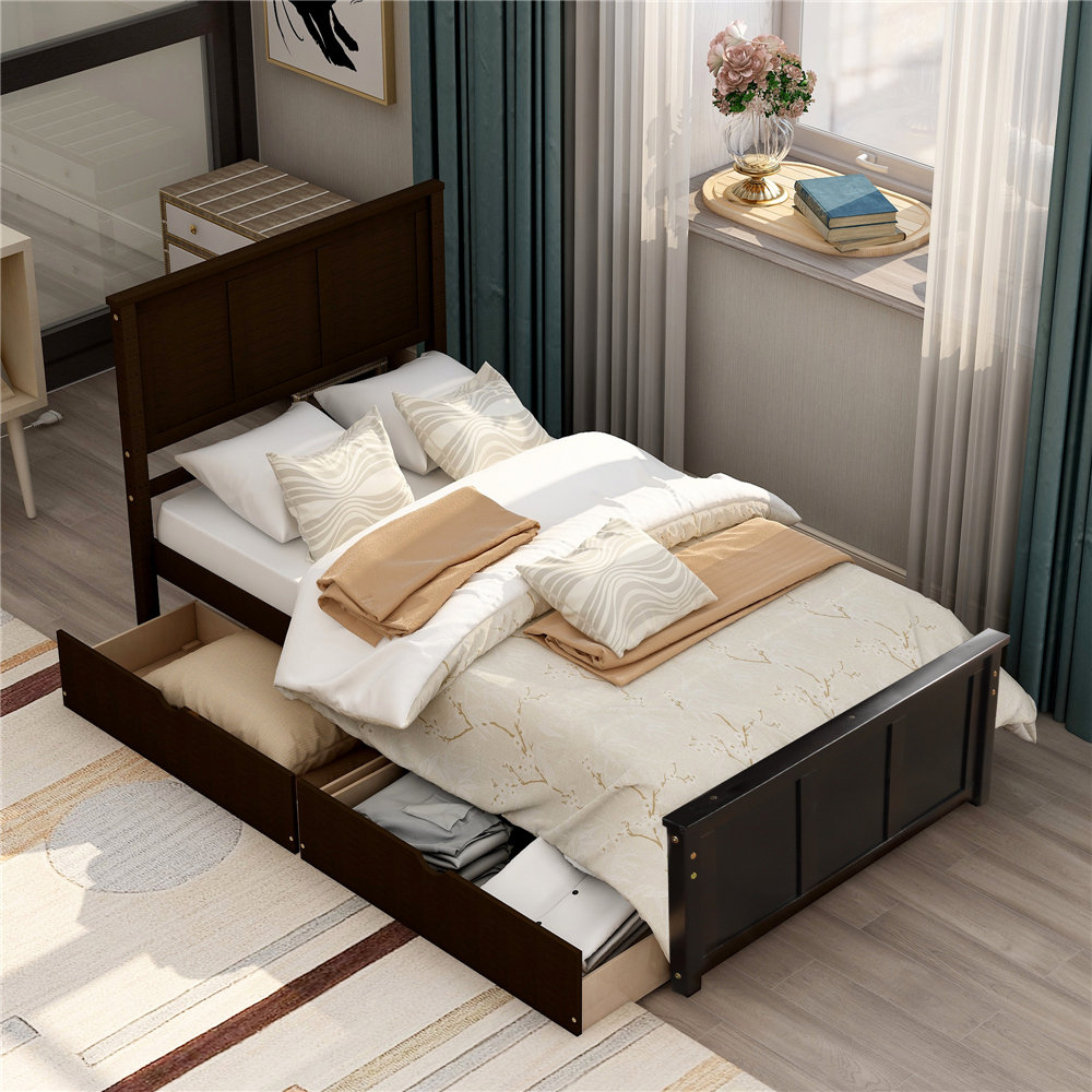 Red Barrel Studio Berenger Solid Wood Storage Platform Bed Wayfair
